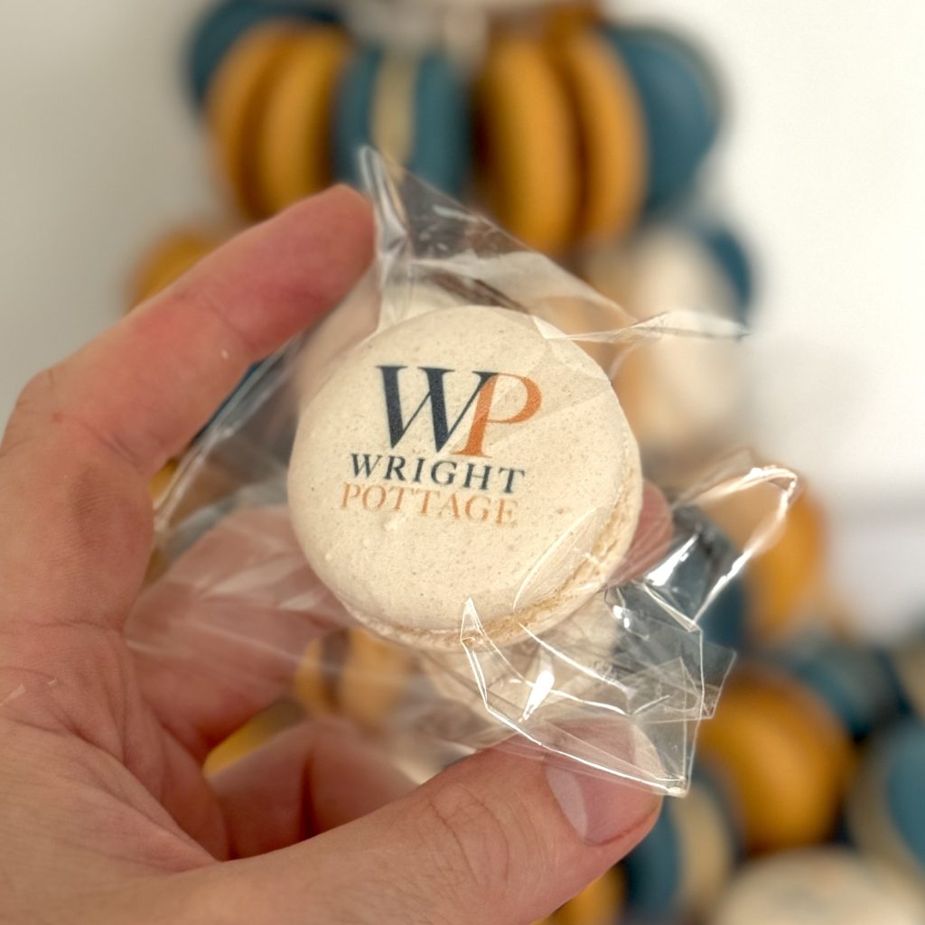 branded-logo-macarons-tower